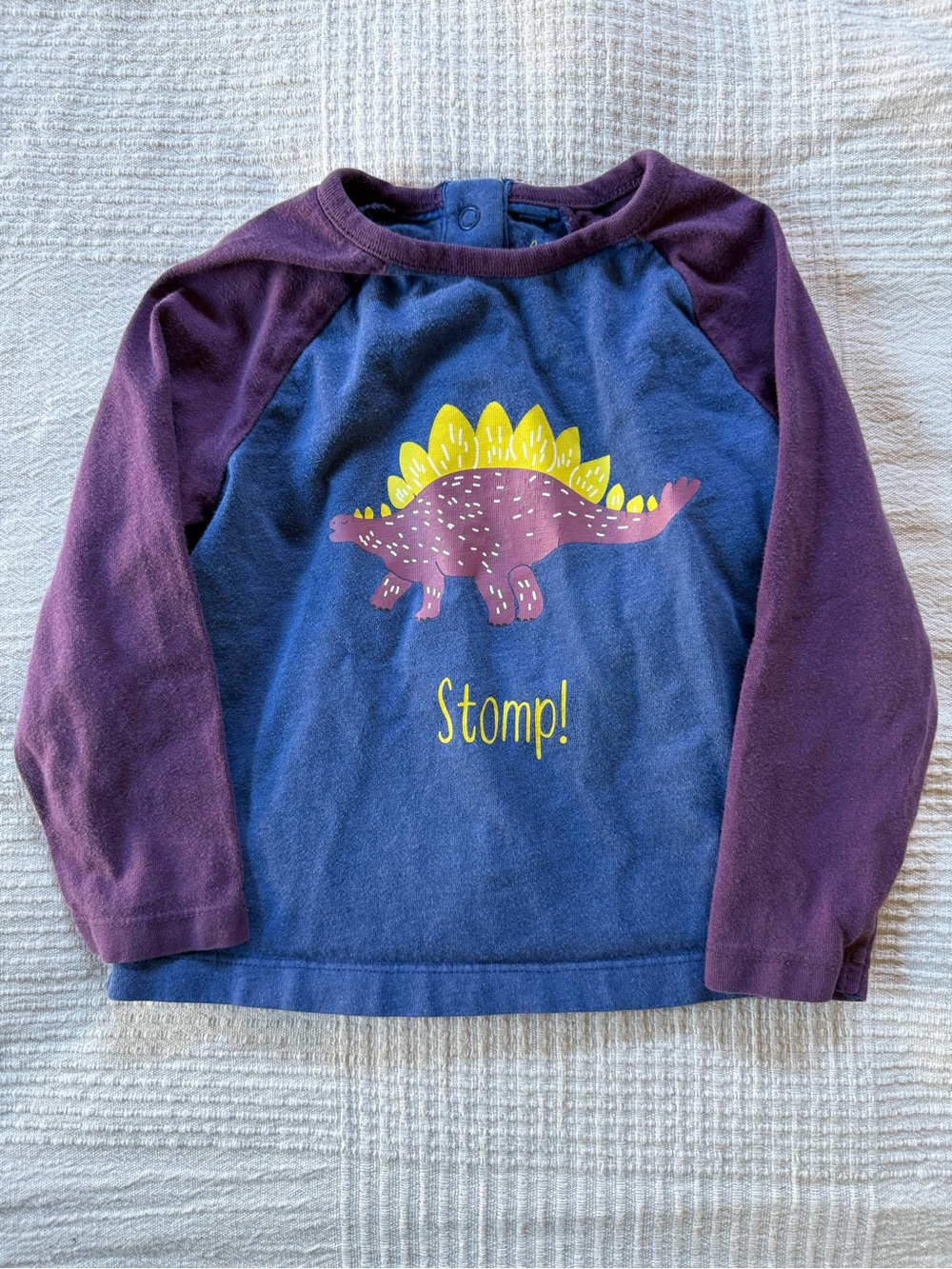Baby Boden Dinosaur “Stomp!” Long Sleeve Tee 18-24 Months 100% Cotton